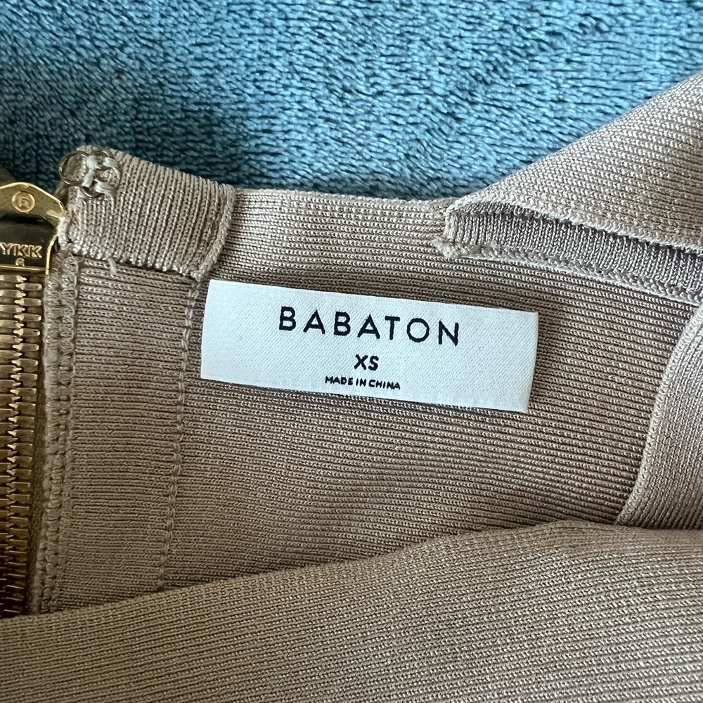 Aritzia Babaton Chance Bandage Crop Top in Gold Beige - Picture 4 of 4